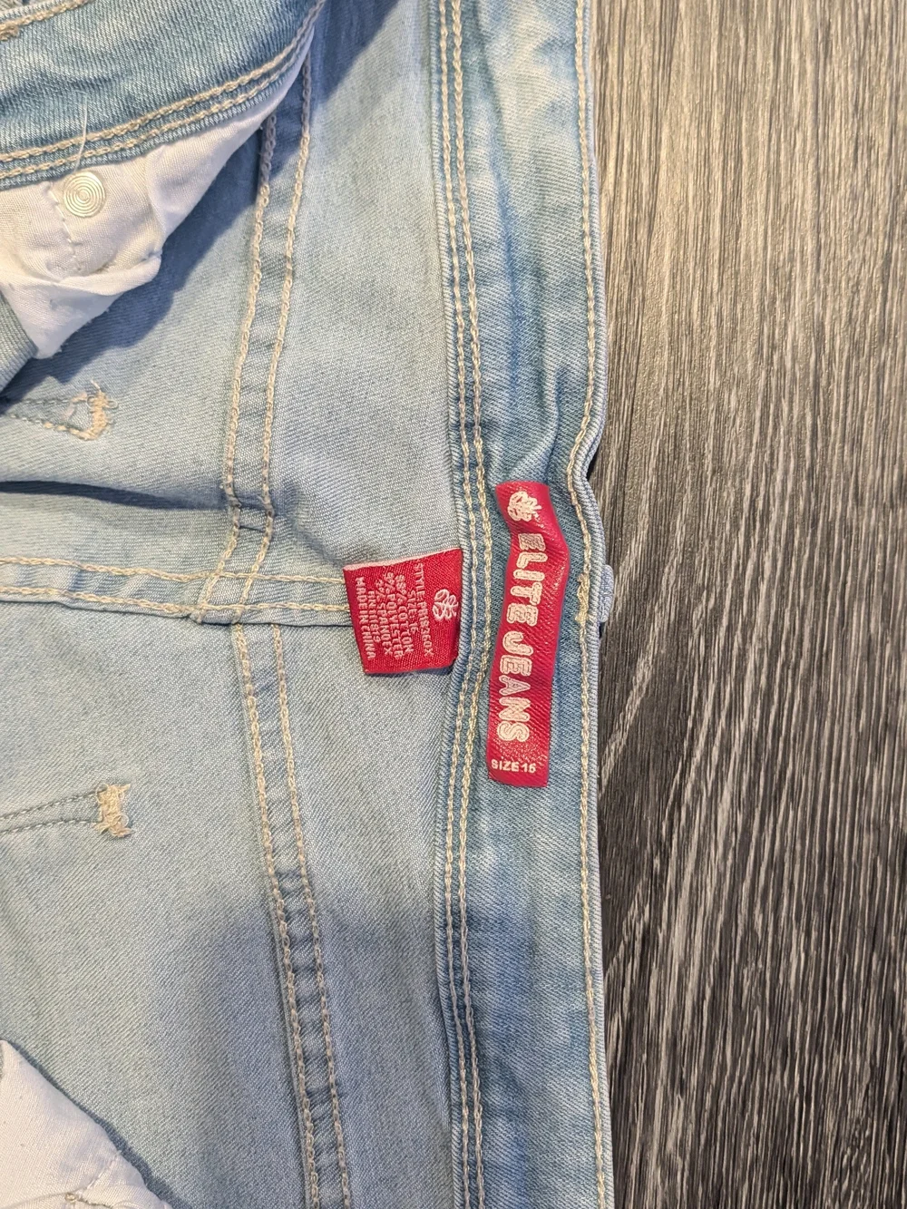 Blue Light-Wash Jeans with Heart & Star Patches